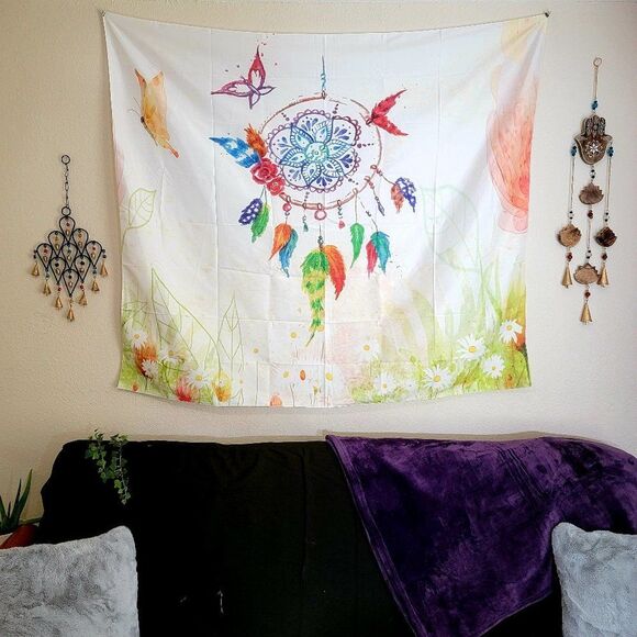Boho Butterfly Dreamcatcher Tapestry - Picture 1 of 1